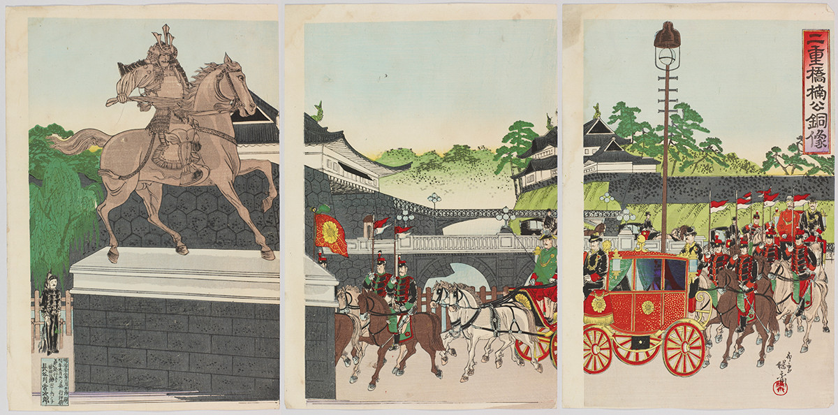 《二重橋楠公銅像》