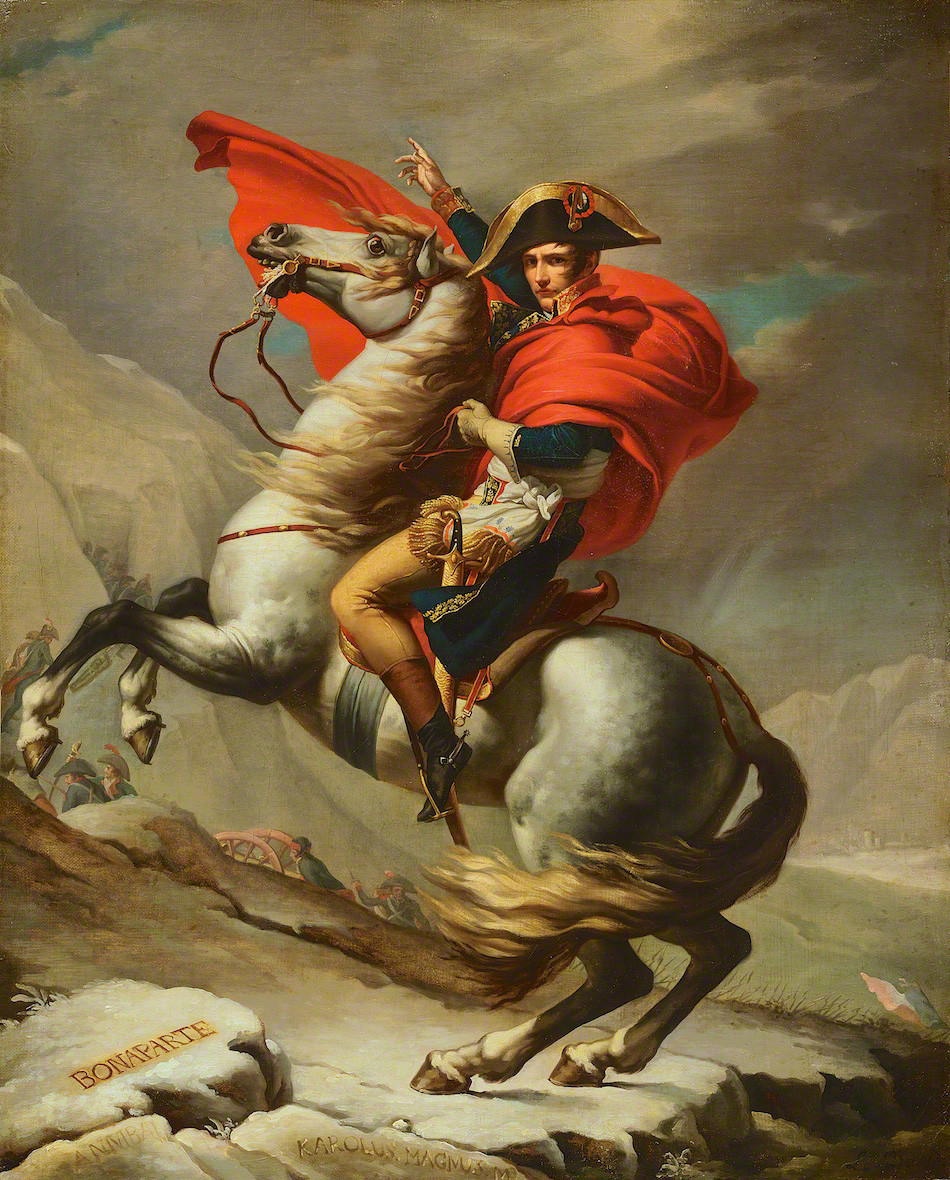 《サン＝ベルナール峠を越えるボナパルト》