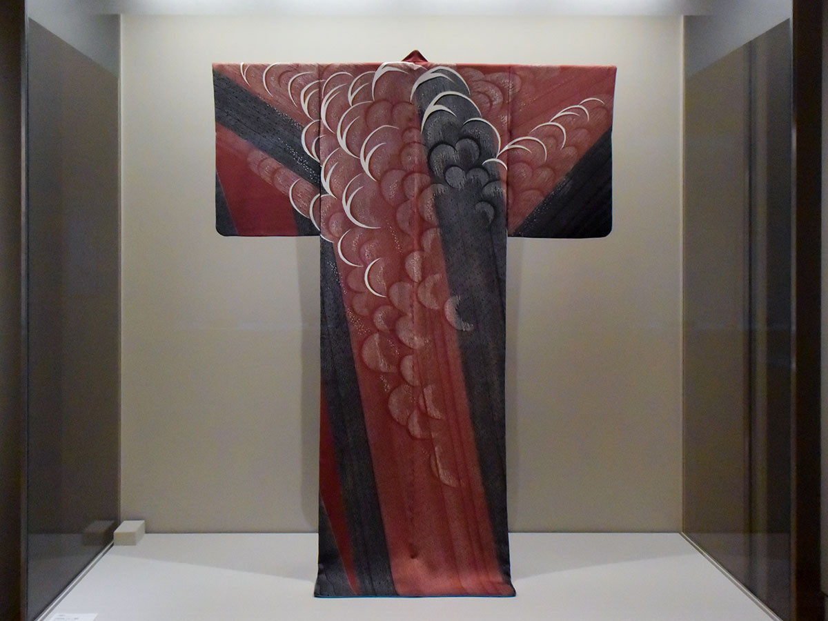 作/二塚長生 友禅訪問着「夕刻への雲間」