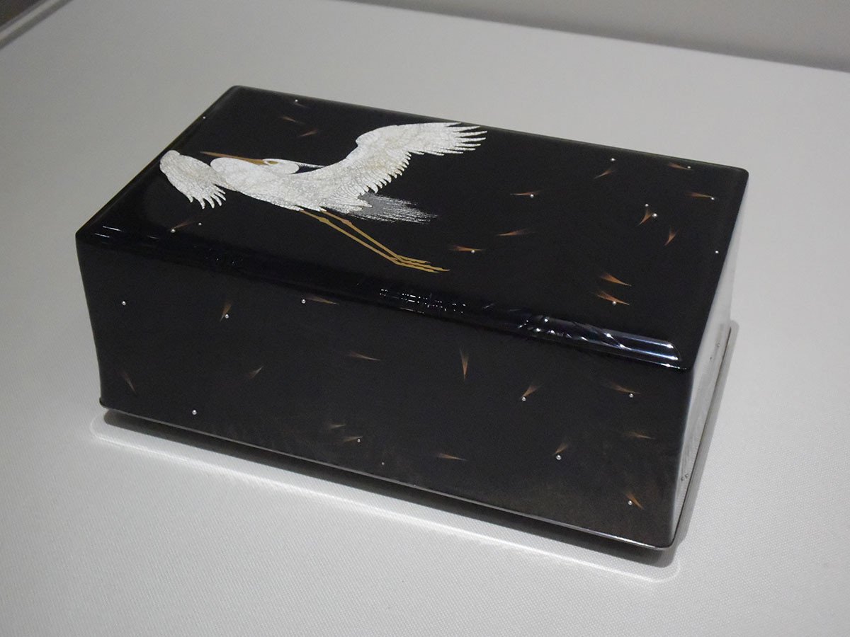 作/松田権六 蒔絵鷺紋飾箱