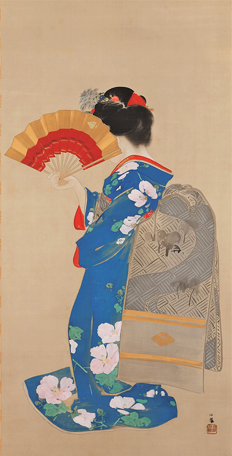 竹内栖鳳《アレ夕立に》　Ⅰ部展示