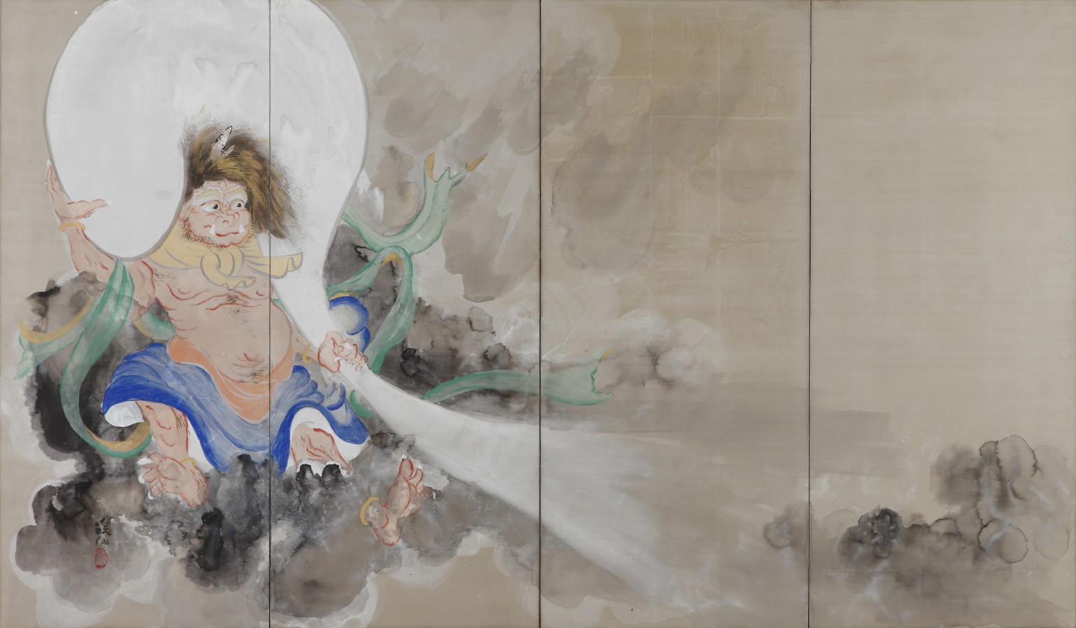 冨田溪仙《風神雷神》　Ⅱ部展示