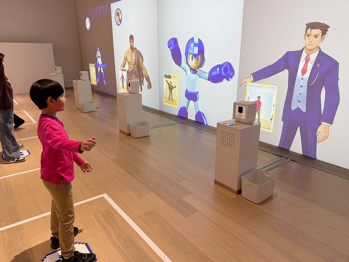 CREATIVE MUSEUM TOKYO「大カプコン展 ―世界を魅了するゲームクリエイション」会場より　BONUS STAGE　モーションキャプチャーミラー