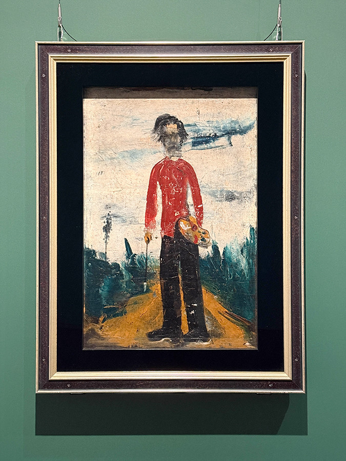 SOMPO美術館「モダンアートの街・新宿」会場より　佐伯祐三《立てる自画像》1924年　大阪中之島美術館