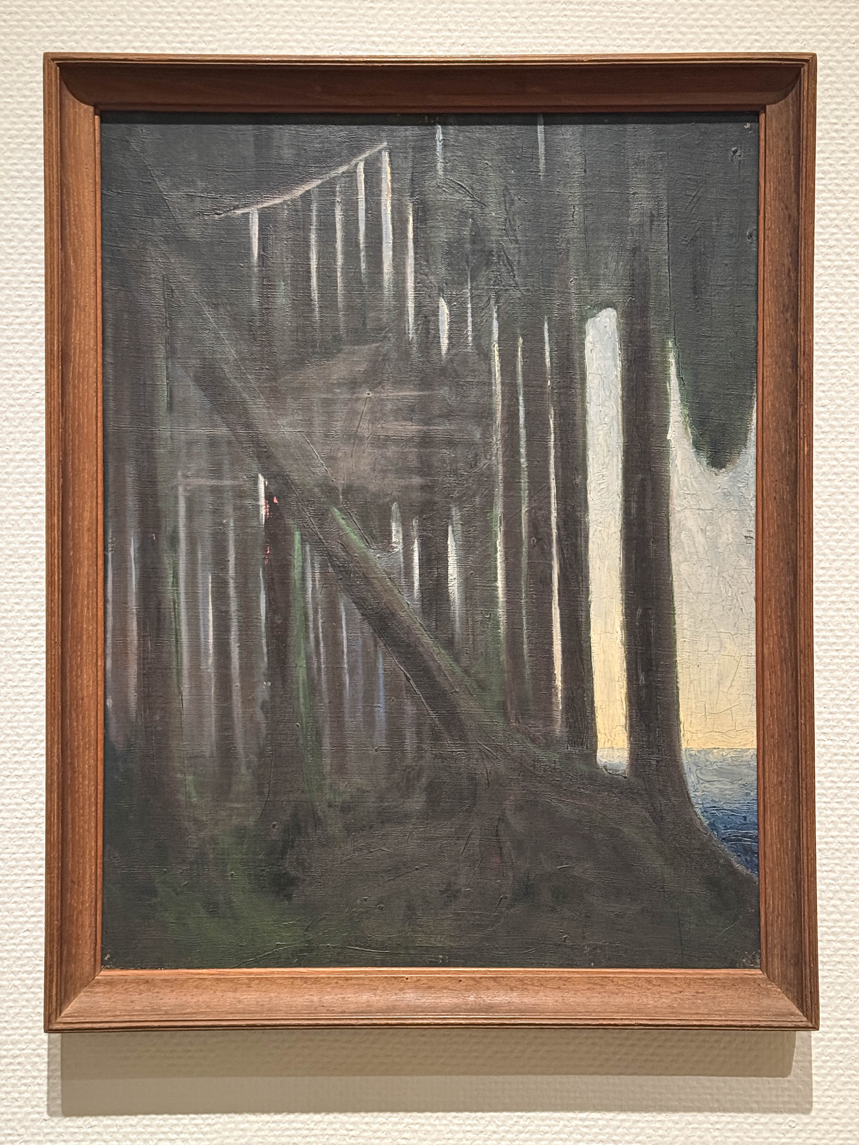 国立西洋美術館「チュルリョーニス展 内なる星図」会場より 《森の囁き》1904年