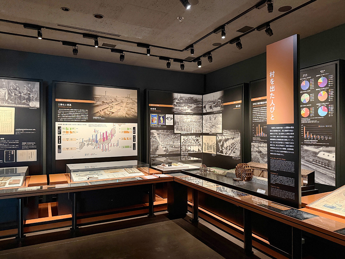 国立歴史民俗博物館　総合展示第5室「近代」より　「近代化する人びとのくらしと仕事」展示風景