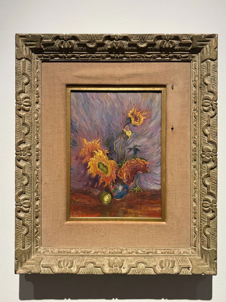 髙島野十郎《ひまわりとリンゴ》大正時代（1912-26）頃　個人蔵
