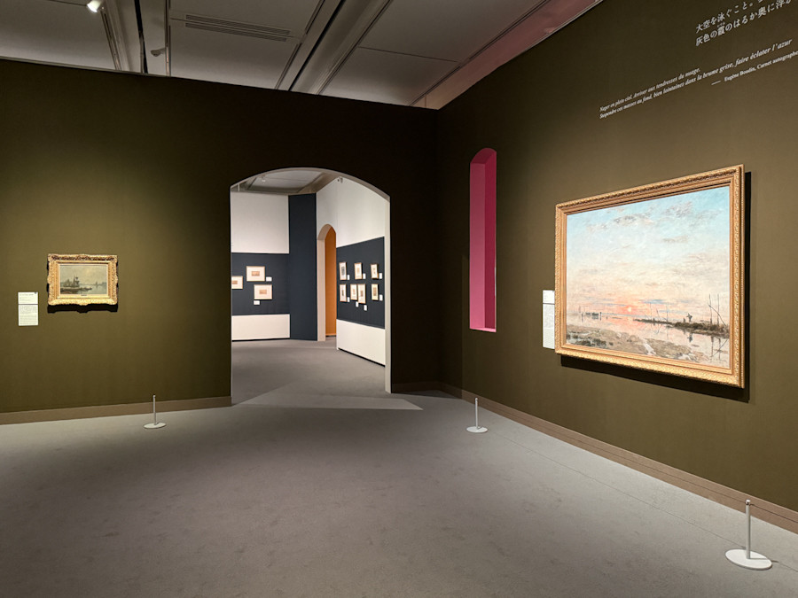 SOMPO美術館「ウジェーヌ・ブーダン展―瞬間の美学、光の探求」会場