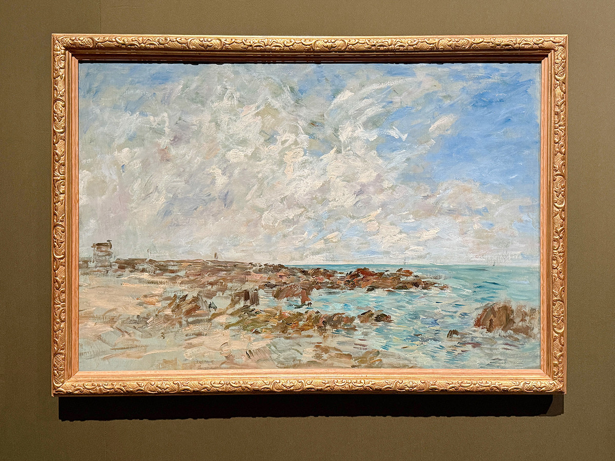 SOMPO美術館「ウジェーヌ・ブーダン展―瞬間の美学、光の探求」会場より　ウジェーヌ・ブーダン《ル・クロワジック》1897年　アンドレ・マルロー近代美術館、ル・アーヴル