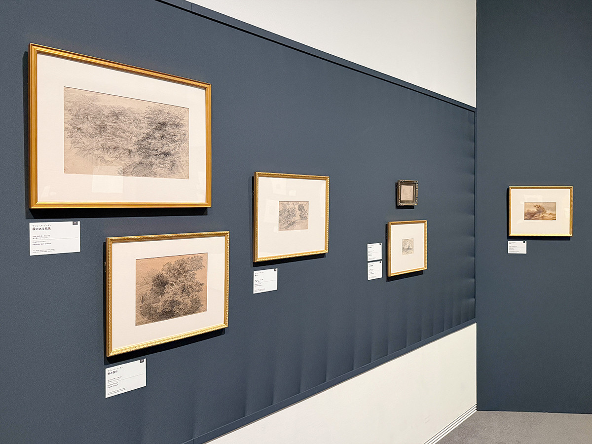 SOMPO美術館「ウジェーヌ・ブーダン展―瞬間の美学、光の探求」会場より　「素描  part 1」