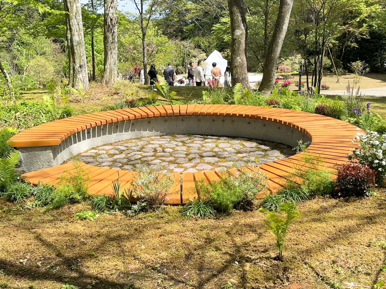 彫刻の森美術館 トラフ建築設計事務所によるベンチエリア