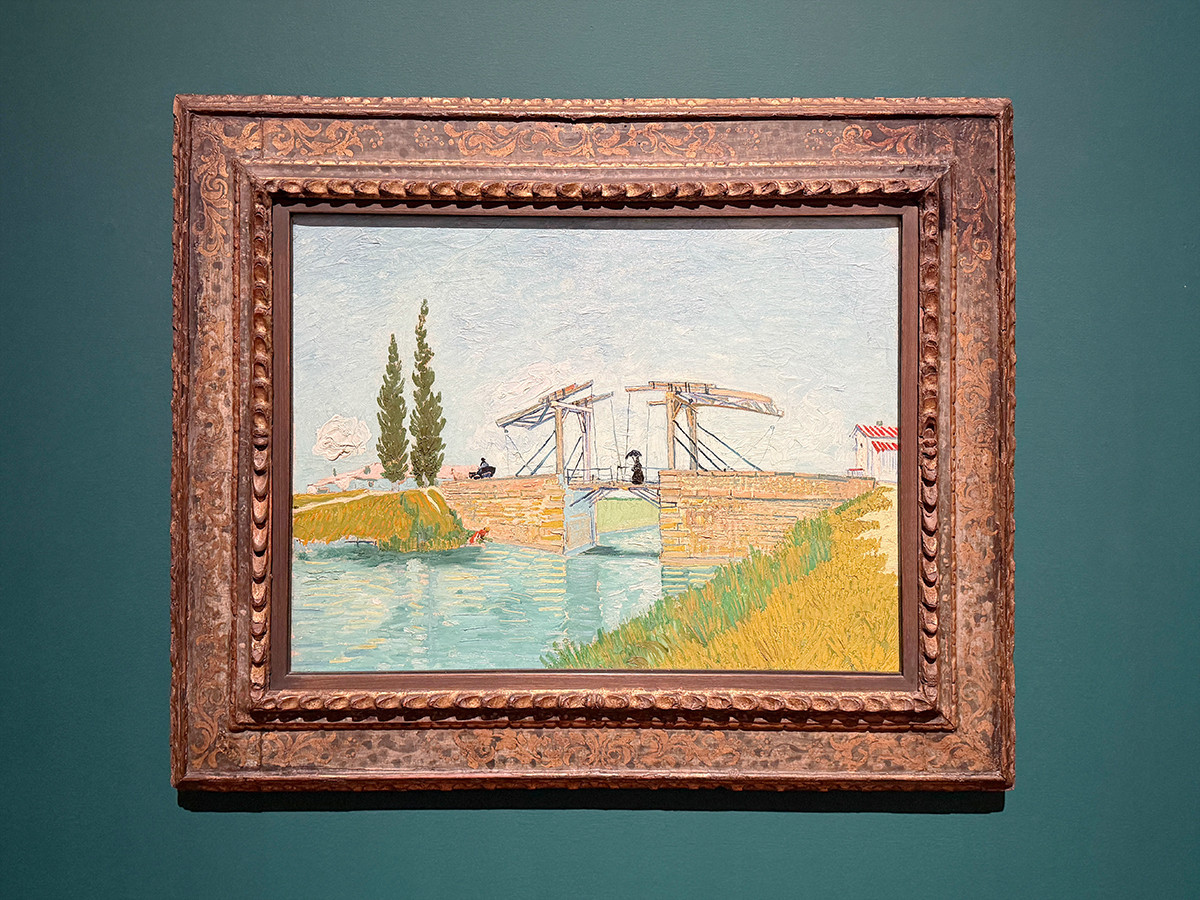 宇都宮美術館「ゴッホの跳ね橋と印象派の画家たち　ヴァルラフ＝リヒャルツ美術館所蔵」会場より　フィンセント・ファン・ゴッホ《跳ね橋》1888年