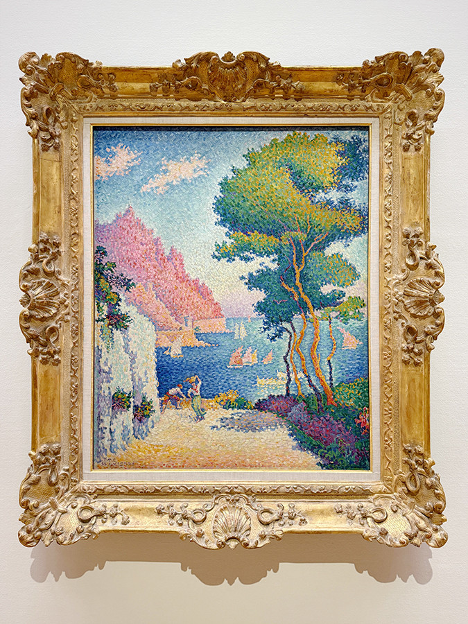 宇都宮美術館「ゴッホの跳ね橋と印象派の画家たち　ヴァルラフ＝リヒャルツ美術館所蔵」会場より　ポール・シニャック《カポ・ディ・ノリ》1898年