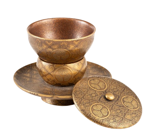 梨子地塗高蒔絵天目茶碗　増善寺所蔵（静岡市歴史博物館寄託）