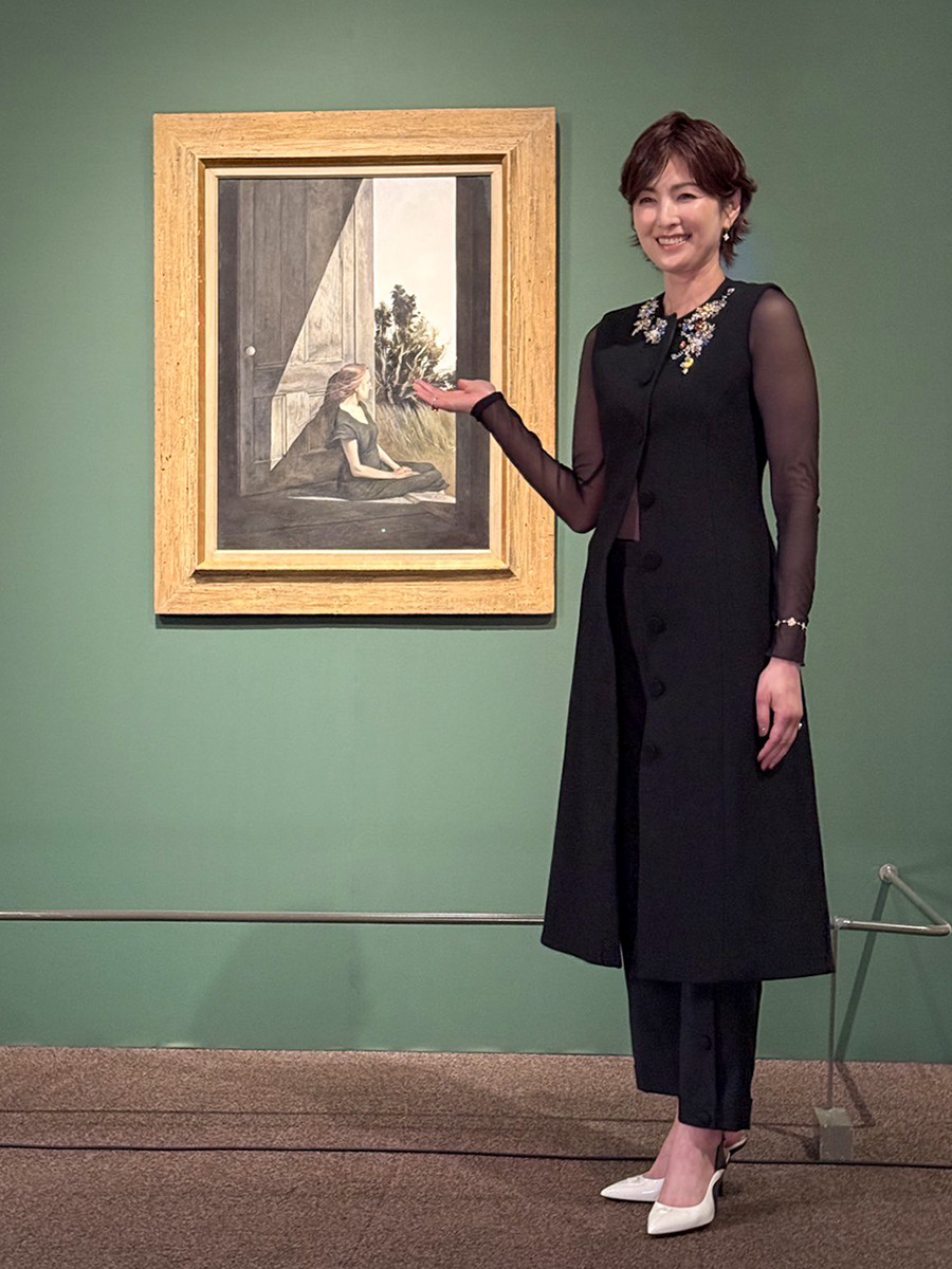 東京都美術館「アンドリュー・ワイエス展」会場より 展覧会ナビゲーターの吉瀬美智子さん