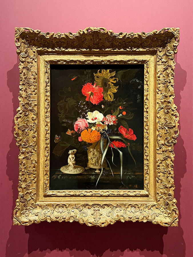 マリア・ファン・オーステルウェイク《装飾的な壺の花》 1670–1675年頃
