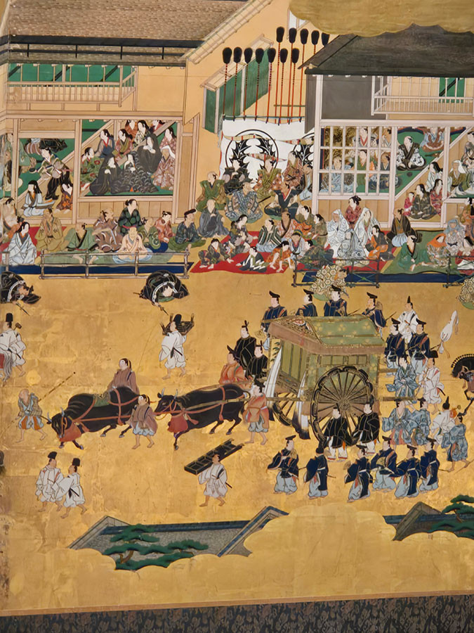 二頭立て牛車は将軍