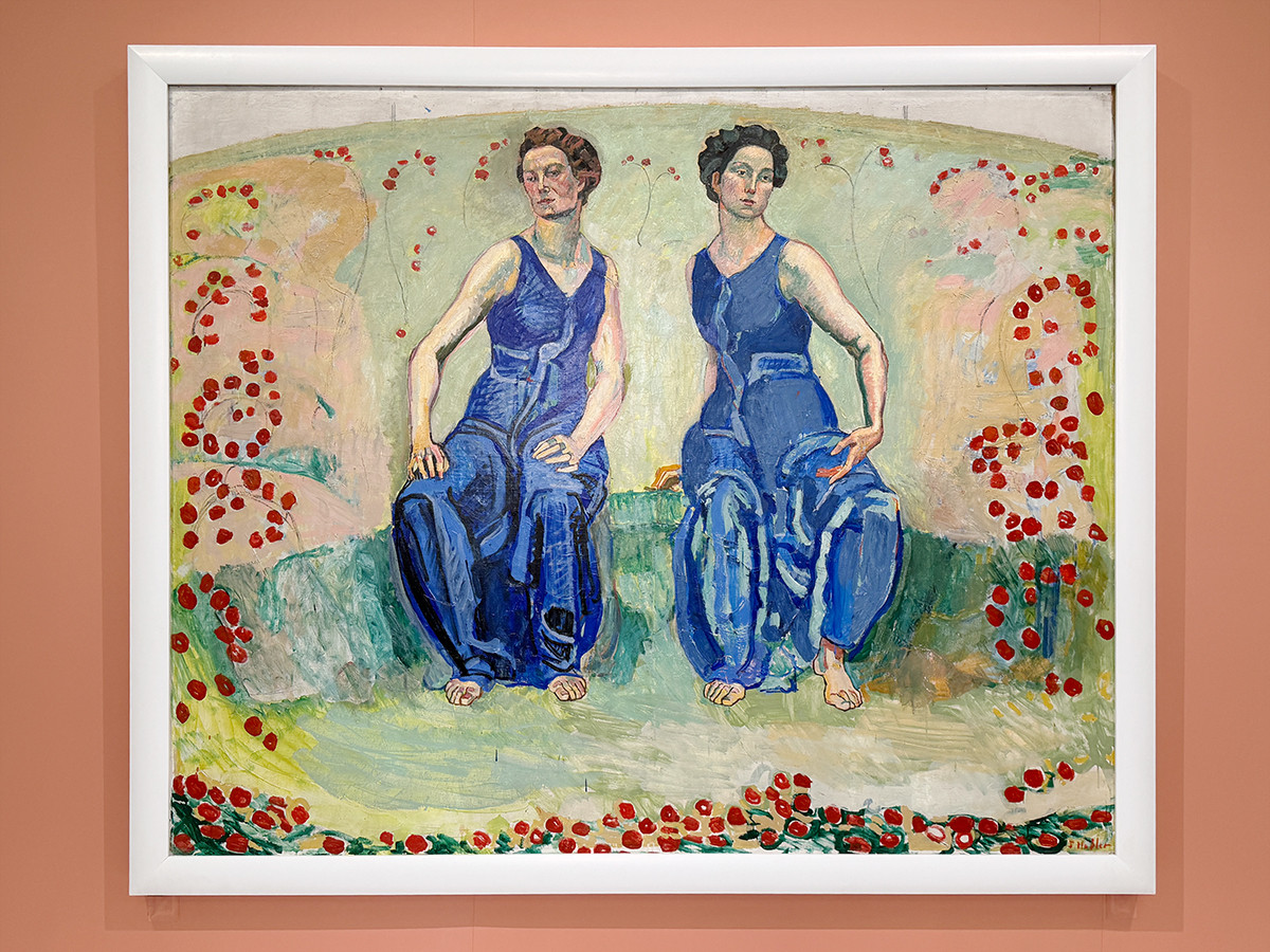 上野の森美術館「シンシナティ美術館展 ～アメリカに渡ったヨーロッパの至宝～」会場より　フェルディナント・ホドラー《聖なる時間》1907–1911年頃　シンシナティ美術館