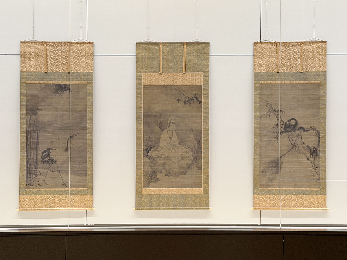 東京国立博物館「大徳寺　本朝無双之禅苑」会場より　国宝《観音猿鶴図》牧谿筆　中国・南宋時代・13世紀　大徳寺［展示期間：10/14〜11/8］