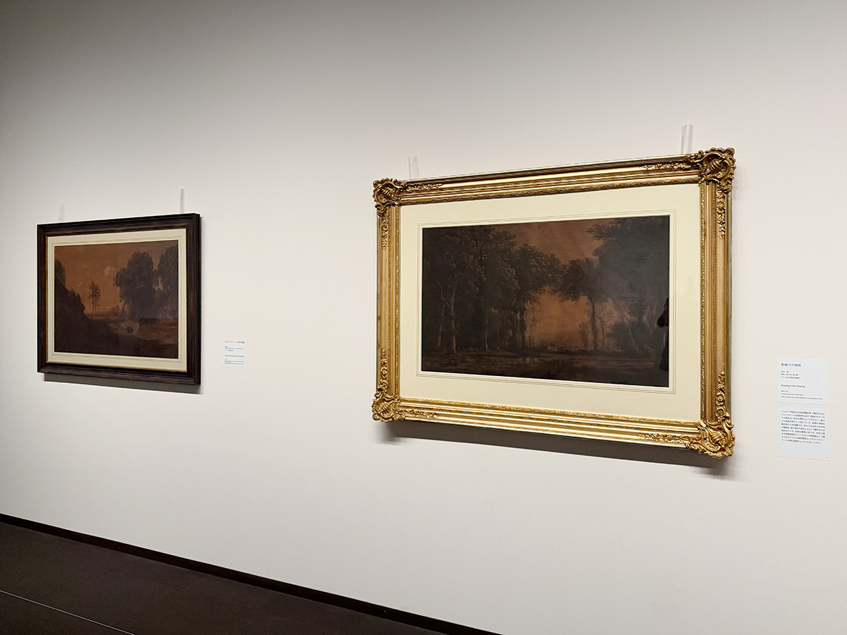 三菱一号館美術館「フォンタネージ――イタリアの光・心の風景」会場より　第1章「絵画」としての風景　1850–1860
