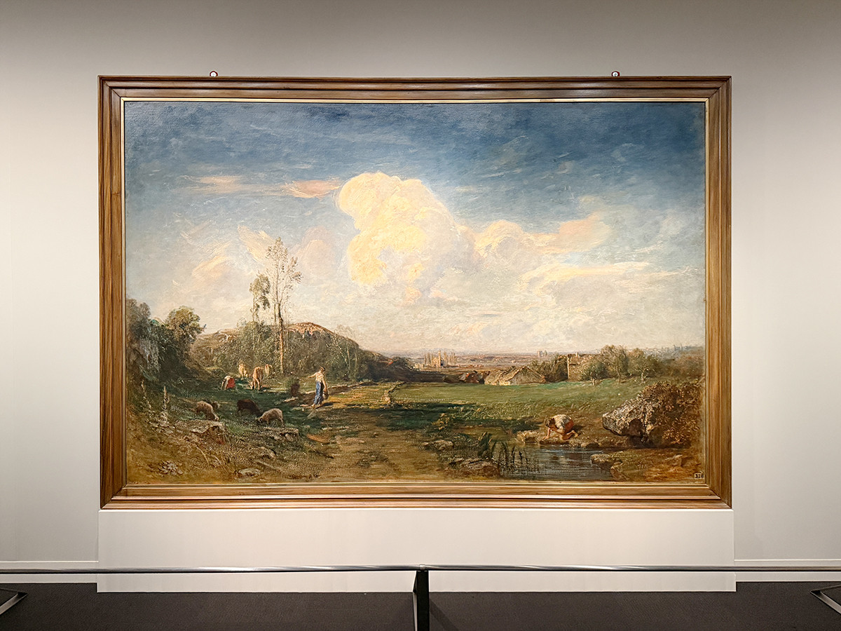 三菱一号館美術館「フォンタネージ――イタリアの光・心の風景」会場より　アントニオ・フォンタネージ《雲》1880年　トリノ市立近現代美術館