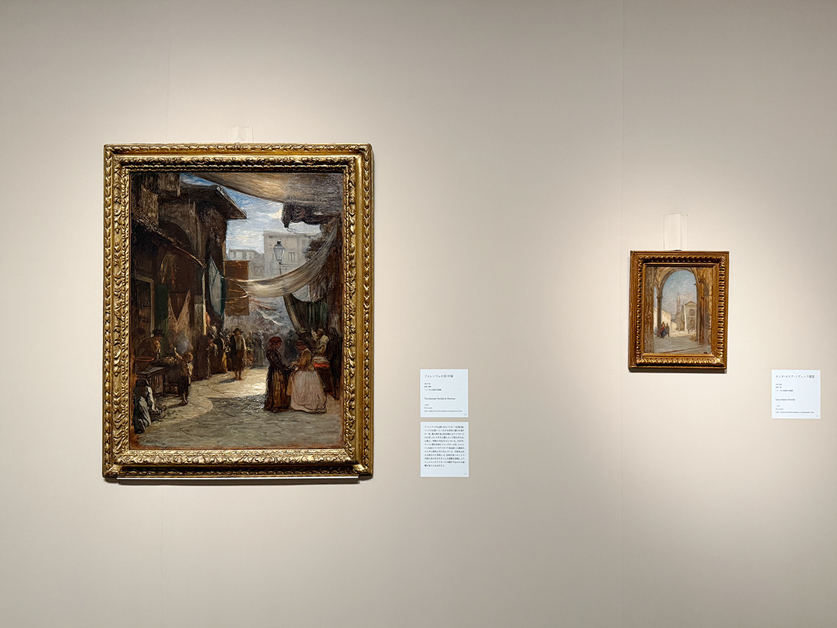 三菱一号館美術館「フォンタネージ――イタリアの光・心の風景」会場より　第3章「都市の風景」　1854–1880