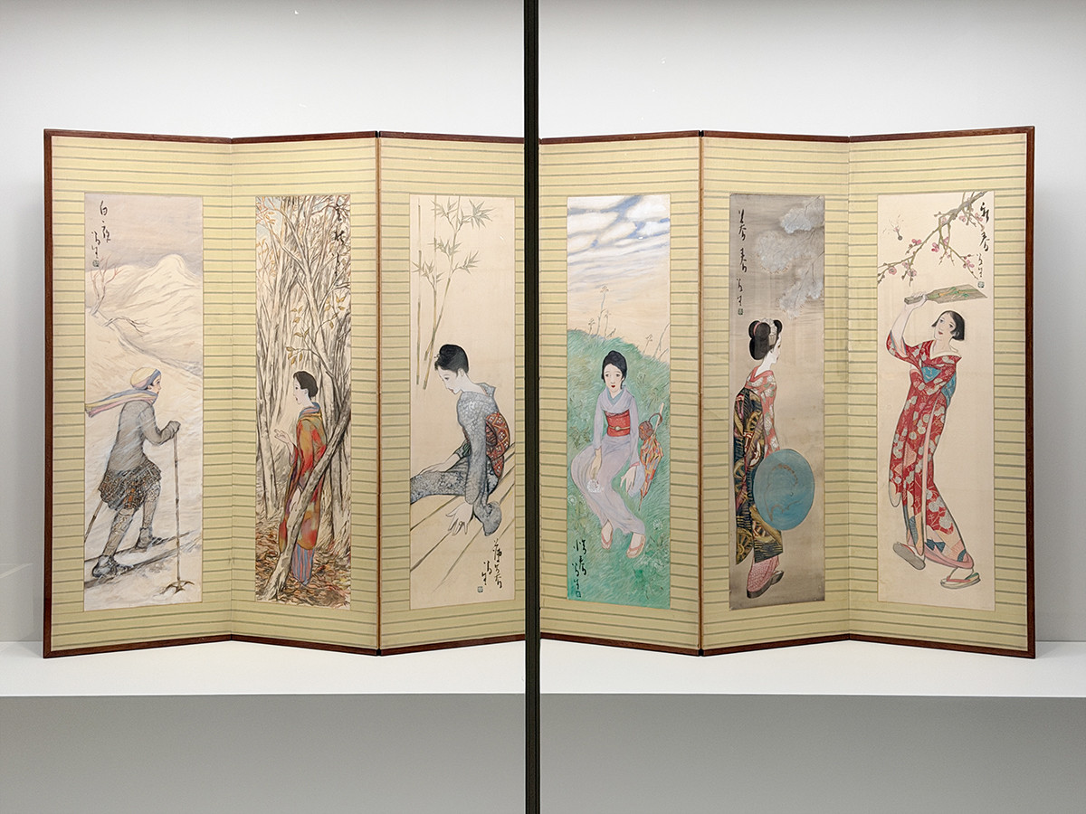 東京国立近代美術館「竹久夢二 時代を創る表現者」会場より 竹久夢二《四季の女》1929年 朝日町立ふるさと美術館