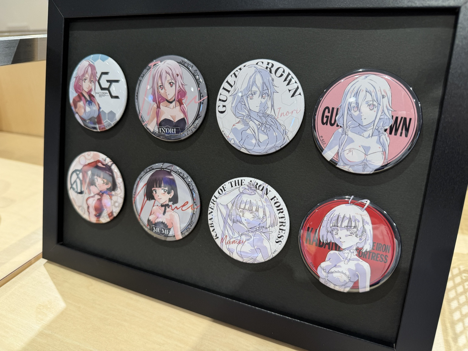 ギンザミライミュージアム「ギルティクラウン×甲鉄城のカバネリ展」 ランダム缶バッジ(全8種)