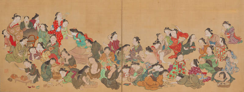 野口一夫 絵画 つかの間を憩う 第7回春日部市美術展覧会 当時物 希少品