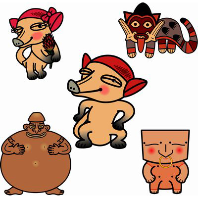 ペッカリーと愉快な仲間たち（BIZEN中南米美術館）