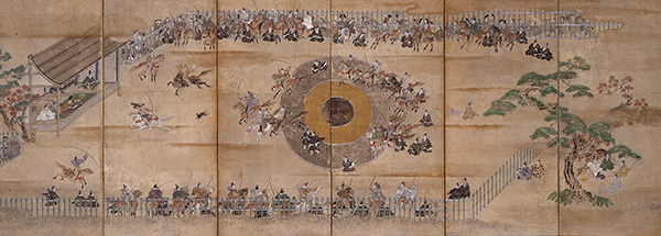 《犬追物図屏風》