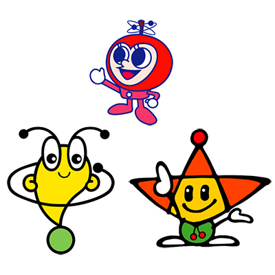 チェリリン、ゆめりん、ピコリン（山形県産業科学館）