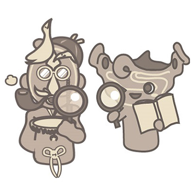 ミナミヤマとドッキー（南山大学人類学博物館）