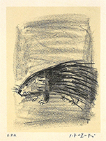香月泰男　動物シリーズ石版画集Ⅱ　《針ねずみ》