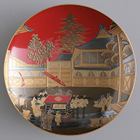 《朱漆塗鼠嫁入蒔絵盃》