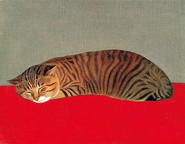 長谷川潾二郎《猫》、1966年、油彩・キャンバス、宮城県美術館