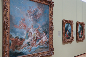 左はロココの巨匠、フランソワ・ブーシェの《ヴィーナスの勝利》