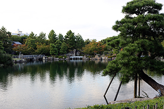徳川園は、龍仙湖を中心にした池泉回遊式の日本庭園